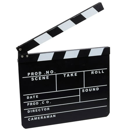 Juvale Clapper Board - Hollywood Director Film Slate, Clapboard Prop for Film, Movie Decoration Black 11.81 x 0.59 x 10.31 Inches
