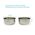 thumbnail image 3 of Tazones en acero inoxidable Match & Enjoy con tapete Antideslizante y juguete para perro, 3 of 9