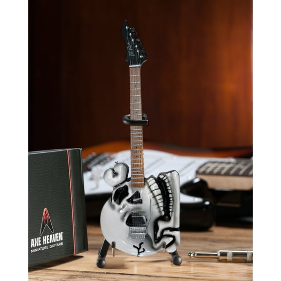 Signature Skull 10 Inch Miniature Guitar Replcia Collectible