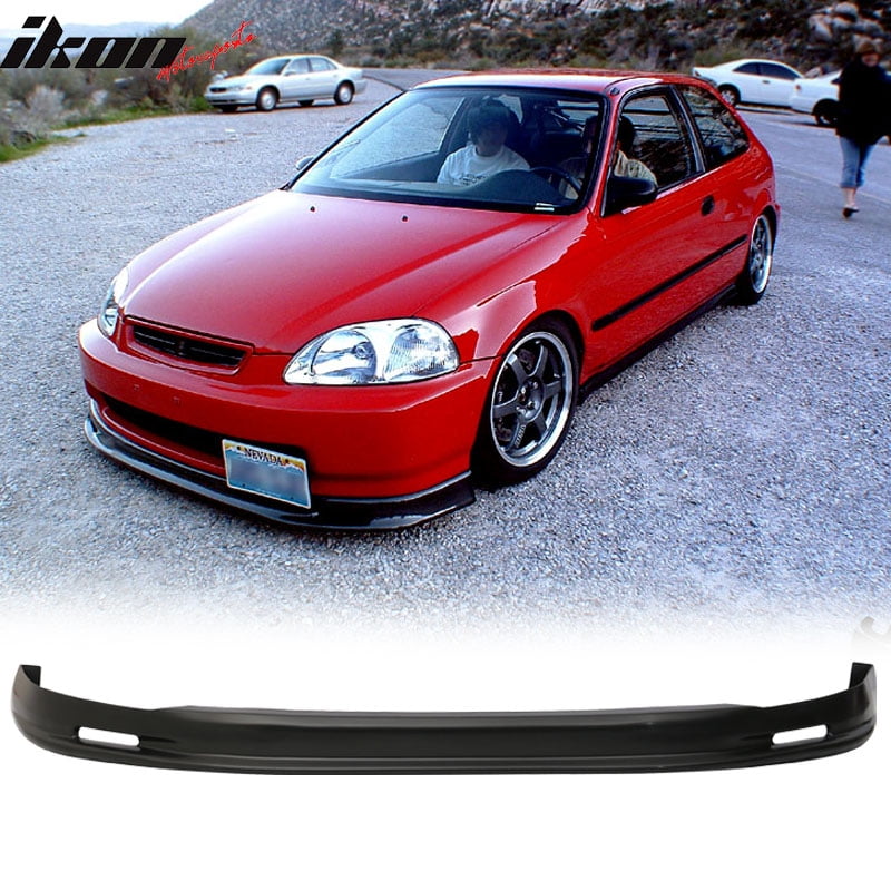 PP Front Bumper Lip Spoiler Compatible with 9698 Civic CX DX EX 2Dr