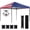 American Flag, variant on 10 x 10 ft Pop Up Canopy Tent with One Push Setup, Outdoor Portable Instant Canopy Shelter w/ Roller Bag, White