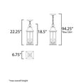 thumbnail image 3 of 30029CLBK Maxim Lighting Vicksburg-2 Light Outdoor Hanging Lantern-6.75 Inches wide by 18.5 inches high, 3 of 5