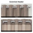 thumbnail image 6 of Half Price Drapes Dutch Cocoa Grommet Faux Linen Room Darkening Curtains for Bedroom & Living Room Curtains (1 Panel), Door & Window Curtains 120 inches long, Grommet Curtains, 50W X 120L, 6 of 9