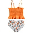 thumbnail image 4 of Lovebay Children Girls 2pcs Split Swimwear Set Sleeveless Vest Tube Cropped Top + Beach Flower Shorts Tankini Bikini Set, 4 of 15