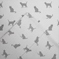 thumbnail image 2 of Pointehaven 180 GSM Velvet Feel Luxury Cotton Printed Flannel Sheet Set, Queen, Cats, 2 of 5
