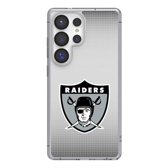 Oakland Raiders Linen Logo Galaxy Clear Case