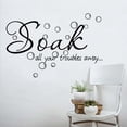 thumbnail image 1 of Soak All Your Troubles Away Creative Bathroom Wall Stickers Home Room Wallpaper, 1 of 7