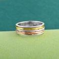 thumbnail image 3 of Sechi Spinning Ring 925 Sterling Silver Hammered Jewelry for Women, 3 of 10