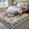thumbnail image 4 of 5'x8' Area Rugs, Orange Blue Boho Southwestern Indoor Outdoor Area Rug for Living Room Bedroom, Ethnic Rustic Classical Washable Bathroom Rugs Kitchen Floor Carpet Mats Home Decor Aesthetic, 4 of 8