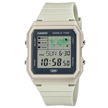 Casio Unisex Light Gray World Time Digital Watch - LF-30W-8ACF