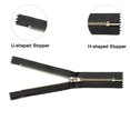 thumbnail image 4 of Unique Bargains Gold Tone Zipper Slider Retainers, #3 Top Stoppers & Bottom Stops (30 Sets), 4 of 6
