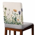 thumbnail image 2 of Spring Wildflowers Chair Covers Set of 1 Farmhouse Colored Flowers Chair Back Covers Stretch Removable Washable Slipcovers Protector for Dining Room Kitchen Party Decor, 2 of 5