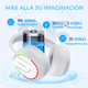thumbnail image 4 of Audífonos Inalámbricos Bluetooth Diadema Plegable con RGB Luz Blanco, 4 of 6
