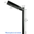 thumbnail image 4 of Solar Powered 1600 Lumens LED Area & Parking Light – Black Aluminum Outdoor Integrated AI-Smart Sensing Solar LED Light with Dusk-to-Dawn All-Night Illumination, 4 of 11