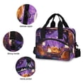 thumbnail image 5 of Insulated Crossbody Lunch Bag 10L Lunch Tote with Adjustable Shoulder Strap for Work Office Picnic Whimsical Cartoon Halloween Scene, 5 of 6