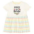 thumbnail image 3 of Inktastic Niece of the Bride Roses Girls Baby Dress, 3 of 5