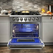Thor Kitchen 48 Inch 6 Burner Gas Range Double Oven, Stainless Steel