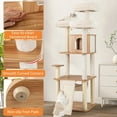 thumbnail image 2 of Auranook 68" Large Cat Tower w/ 3 Padded Perches Condo Sisal Scratching Posts & Ramp, 2 of 8