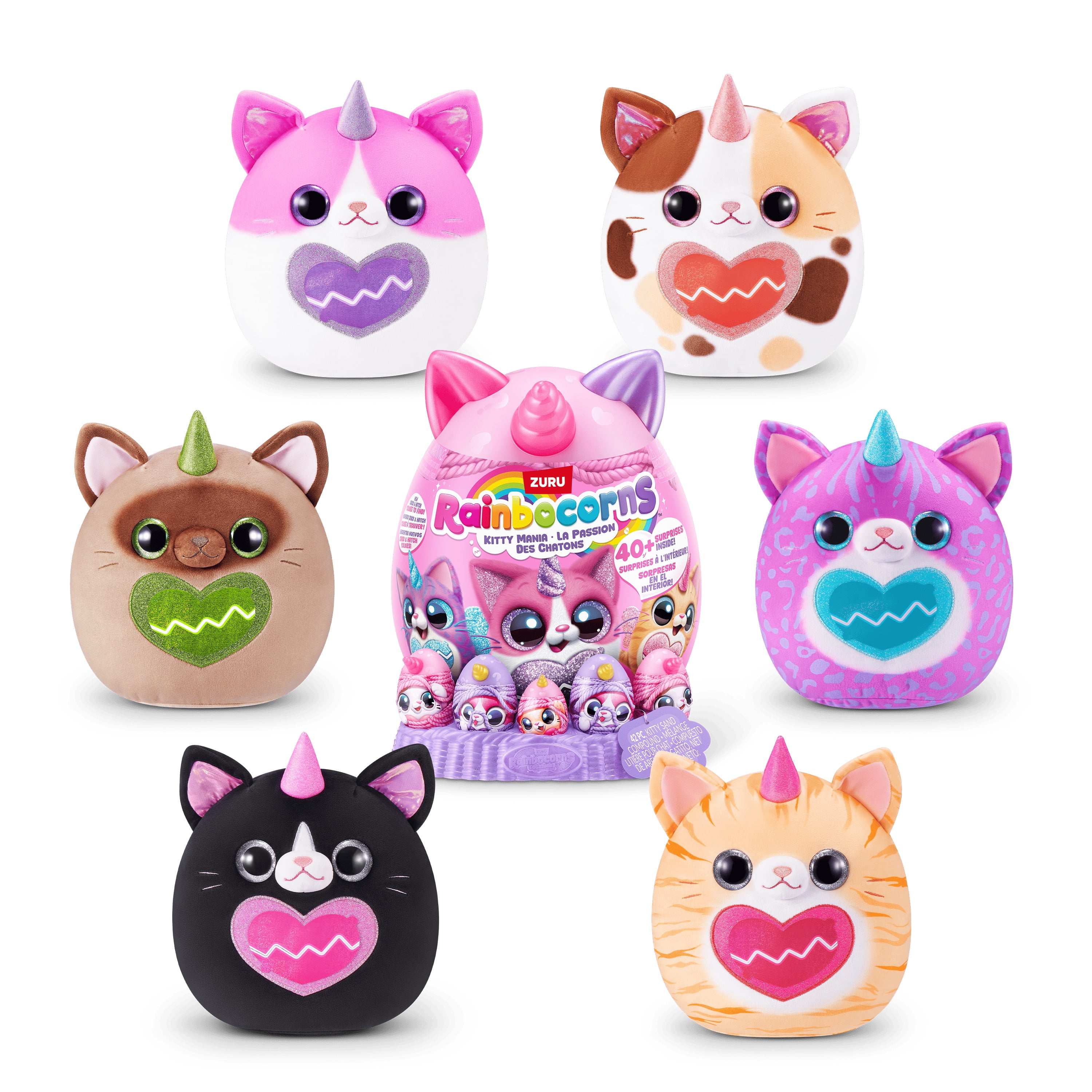 Rainbocorns Kitty Mania de ZURU, Jouet en peluche pour filles