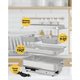 thumbnail image 4 of Electric Chafing Dish Buffet Set,Commercial Food Warmer with Digital Display Temperature,Stainless Steel Food Warmer for Parties Commercial Food Steam Table, 4 of 6