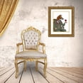 thumbnail image 3 of Fab Funky 26x32 Gold Ornate Wood Framed with Double Matting Museum Art Print Titled - Wine Taster Fox, Portrait, 3 of 4