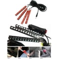 thumbnail image 5 of Luces LED decorativas para el suelo del interior del coche, tira impermeable con brillo de neón, lámpara de decoración interior, color morado, 5 of 5