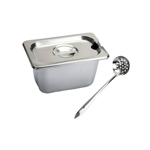 Sartén para mesa de acero inoxidable Strade Fareast Limited Estilo B con tapa y cuchara