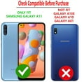 thumbnail image 2 of Samsung Galaxy A11 Phone Case, 2-Piece Style Hybrid Shockproof Hard Case Cover with Temerped Glass Screen Protector (Black), 2 of 7