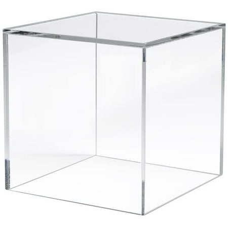 Image of 1 Piece Acrylic Cube with 5 Solid Sides - 5 x 5 x 5