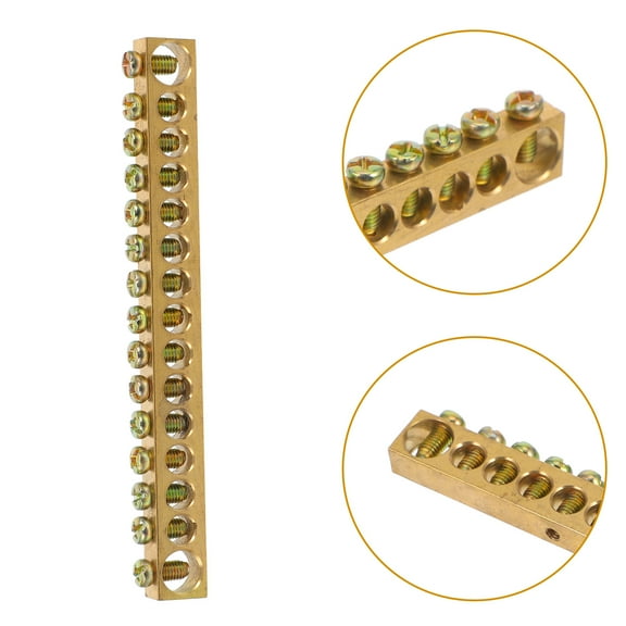 Bus Bar Distribution -Holes Ground Bar Terminal Ground Bar Battery Distribution Block Terminal Strip Copper Bar Distribution Block Busbar Ground Bus Bar