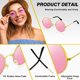 thumbnail image 4 of Gafas de sol BOUBONI, rosas, hippie, redondas, para mujer y hombre, 4 of 7
