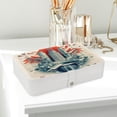 thumbnail image 6 of Independence Day Elegant Jewelry Box Organizer with Removable Compartment and Earring Holder - Portable PU Leather Storage Case, 6 of 6