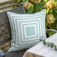thumbnail image 3 of Throw Pillow Covers, Teal White Geometric 16x16 Pillow Covers for Couch/Sofa/Bed, Square Minimalist Modern Decorative Square Linen Cushion Pillowcase for Home Decor, 3 of 9