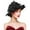 Black, variant on Women's Kentucky Derby Church Hat Organza Fascinator Wedding Tea Party Hat Wide Brim Sun Caps Lightweigh Comfortable Lovely Fashion& Gift Worthy-Black
