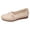 Beige, variant on Rokment Women's Vintage Wedge Low Heels Slip on Penny Loafers Fall Casual Soft Hollow out Leather Comfortable Non Slip Walking Flat Driving Business Office Work Shoes Beige Size 6.5