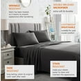 thumbnail image 5 of American Home Collection Brushed Microfiber Sheet Set, Deep Pocket Extra Soft Sheets & Pillowcases Set, 4 Pieces, King, Dark Gray, 5 of 7