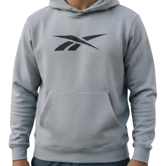Sudadera Reebok Hombre Vector Logo Gris Hoodie gris L