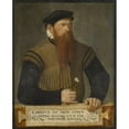 thumbnail image 3 of Jost Amman 12x14 Black Modern Framed Museum Art Print Titled - Portrait of a Bearded Man (1565), 3 of 5
