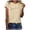 A-Khaki1416, variant on XIAOCHA Letter Print Smile Heart T Shirt For Women Crew Neck Short Sleeve Casual Tee Shirts
