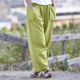 thumbnail image 7 of Pants for Women Pants Set Two Piece Casual Casual Wear Women Elastic And Tracksuit Elastic Waist Teen Girls for Size 12 Star Cool Outfits Work Work Trousers Yellow XL, 7 of 7