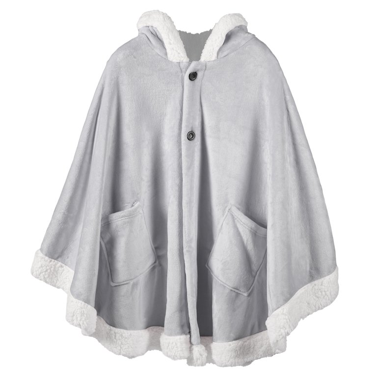 ポンチョ・ケープ Fabiana Filippi Textured White Cape With Cozy Hood Fabiana Filippi Textured White Cape With Cozy Hood | ShopSimon