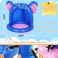 thumbnail image 3 of Popolic Inflatable Baby Pool, Elephant Baby Splash Pool with Canopy Extra Soft Bubble Base for Kids Toddlers, Splash Water Fun Summer Blow Up Shade Pool for Outdoor and Indoor, 3 of 7