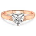 thumbnail image 3 of 4 Carat IGI Certified Heart Shape Lab Grown Diamond Engagement Ring | 14K Rose Gold | Arielle Solitaire Diamond Ring | FG-VS1-VS2 Quality Friendly Diamonds, 3 of 4