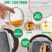 ROCKBERRY 50 Pcs Food Storage Container with Lids Airtight & Leakproof, plastic containers (20 Stackable Boxes-20 Lids)