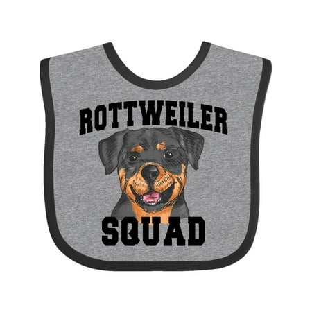 

Inktastic Dog Rottweiler Squad Gift Baby Boy or Baby Girl Bib