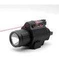 thumbnail image 1 of Lampe torche LED avec interrupteur à pression et rail Picatinny 20 mm Rouge, 1 of 4