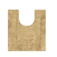 thumbnail image 4 of Home Weavers 100% Cotton Contour Rug Toilet Mat, Soft & Absorbent Bathroom Contour Mat, Washable Bath Contour Rug, 20"x20", Linen, 4 of 4