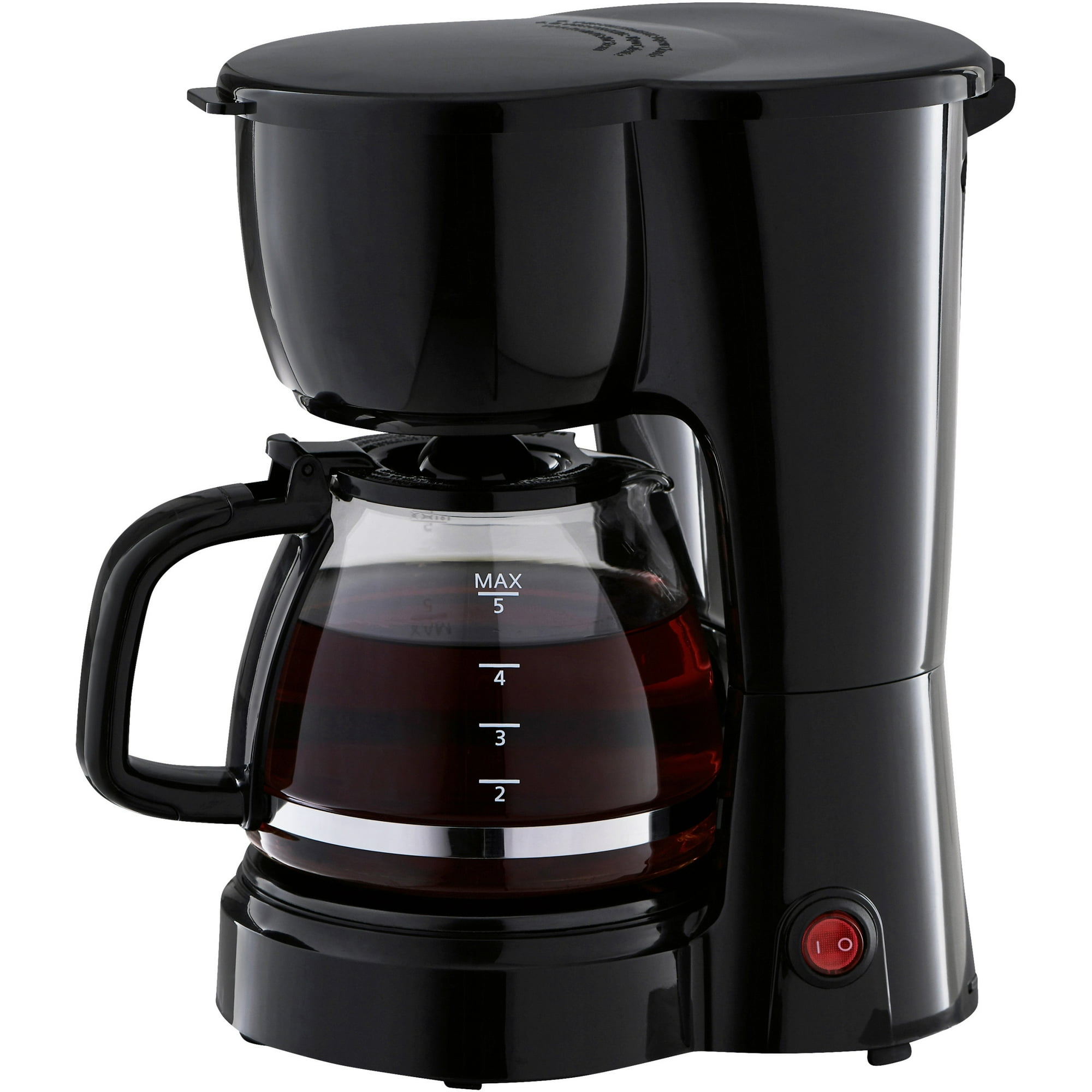 Mainstays 5 Cup Drip Coffee Maker, Black