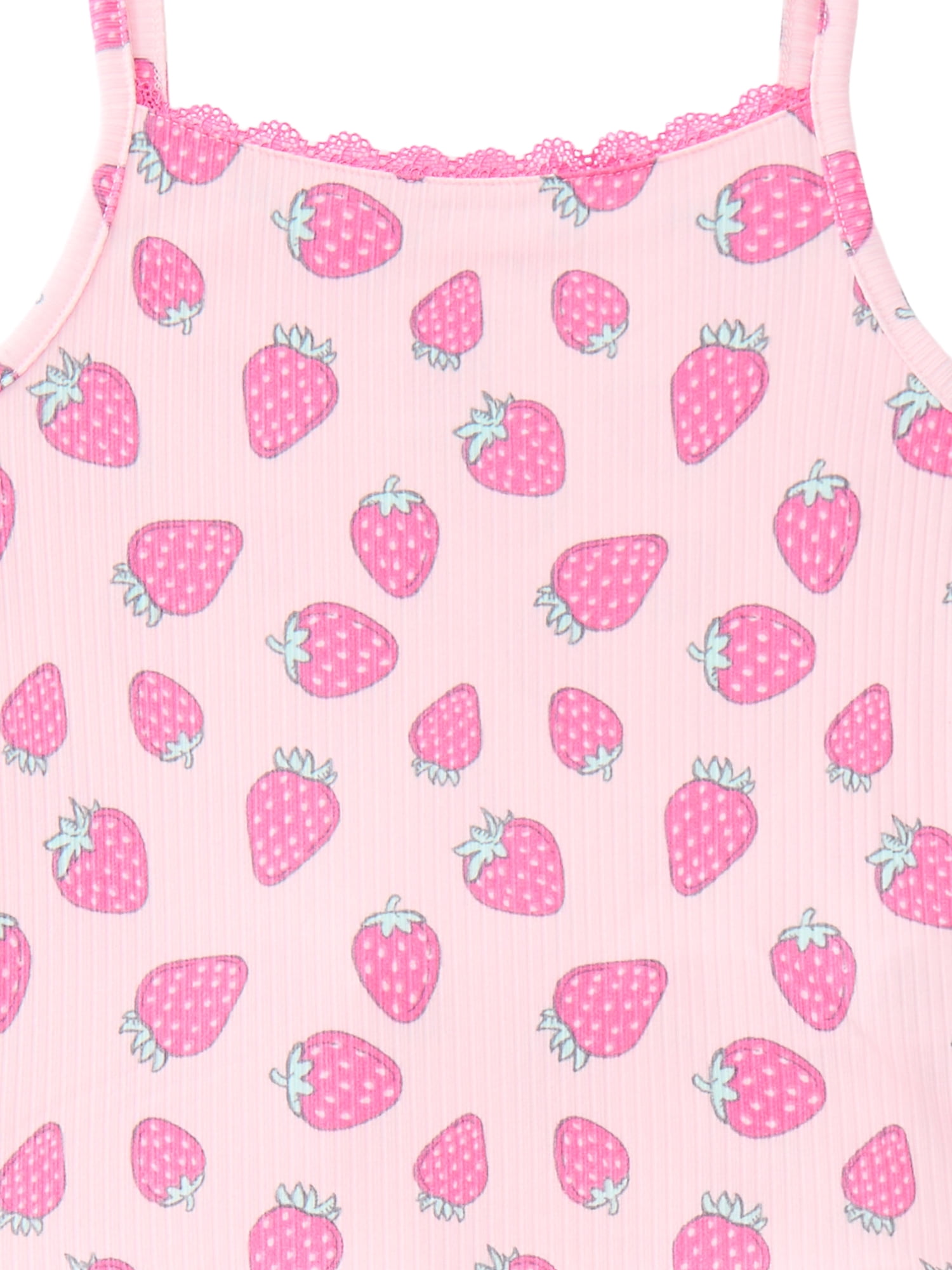 Wonder Nation Girls Pajama Tank Top and Pants with Scrunchie Set, 3-Piece, Sizes 4-18