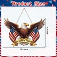thumbnail image 4 of 250th Anniversary 4th of July Door Sign America Eagle Wooden Hanging Decor 1776 2026 Patriotic Independence Day Wreath for Front Door Porch Outdoor Home Decoration, 4 of 7